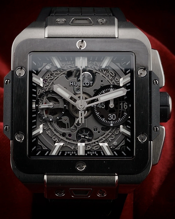 2022 Hublot Square Bang Unico 42MM Skeleton Dial Rubber Strap (821.NM.0170.RX)