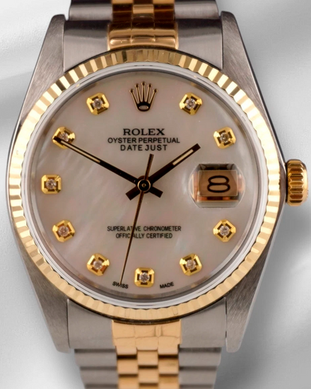 Rolex Datejust 36MM Aftermarket Mother of Pearl Dial Two-Tone Jubilee Bracelet (16013)