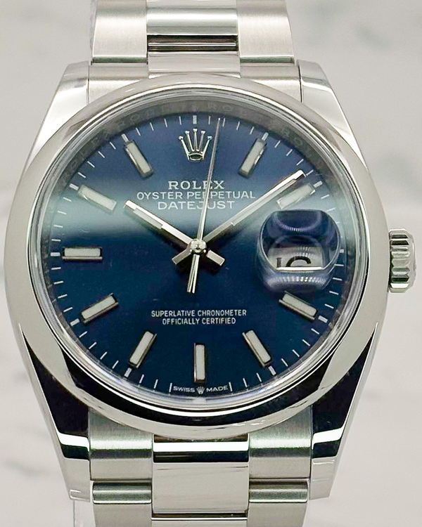 2020 Rolex Datejust 36MM Blue Dial Oyster Bracelet (126200)