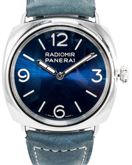 Panerai Radiomir Officine 45MM Blue Dial Leather Strap (PAM01383)