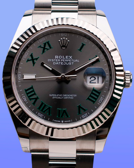 2025 Rolex Datejust "Wimbledon" 41MM Slate Dial Oyster Bracelet (126334)