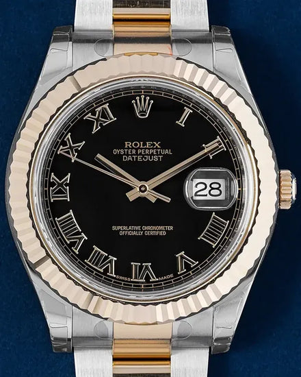Rolex Datejust II 41MM Black Dial Two-Tone Oyster Bracelet (116333)