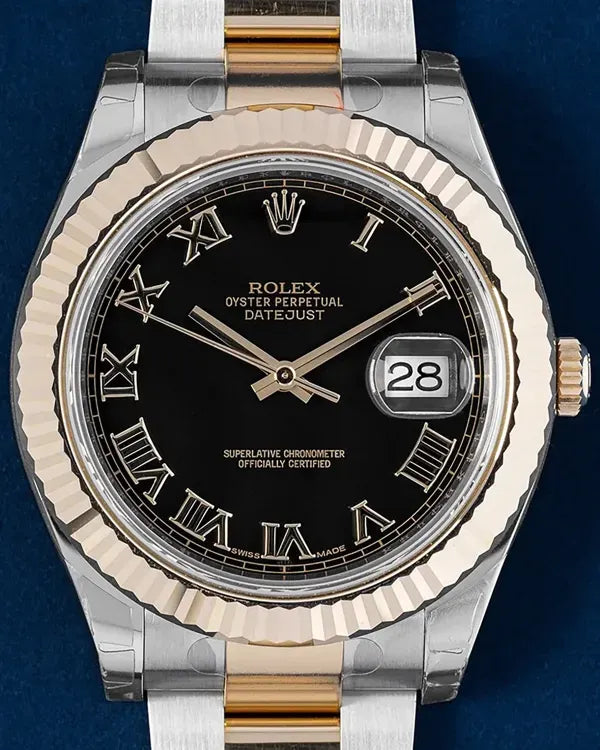 Rolex Datejust II 41MM Black Dial Two-Tone Oyster Bracelet (116333)