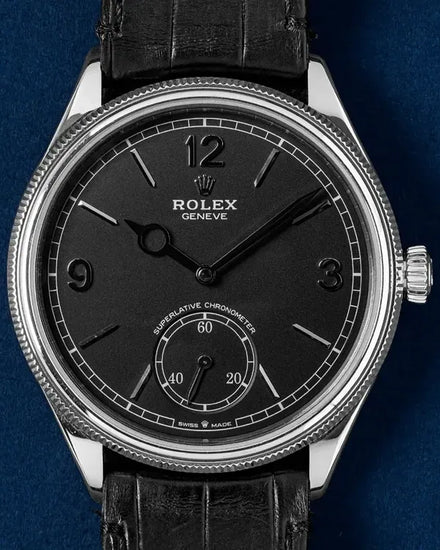 2024 Rolex 1908 39MM Black Dial Leather Strap (52509)