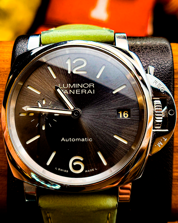 2018 Panerai Luminor Due  38MM Grey Dial Leather Strap (PAM00755)