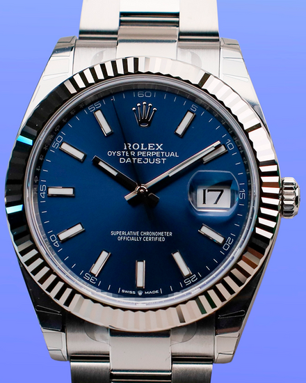 2025 Rolex Datejust 41MM Blue Dial Oyster Bracelet (126334)