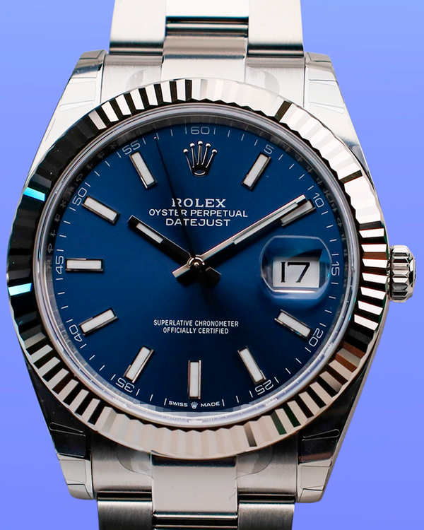 2025 Rolex Datejust 41MM Blue Dial Oyster Bracelet (126334)