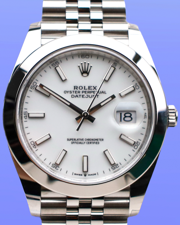 2025 Rolex Datejust 41MM White Dial Jubilee Bracelet (126300)