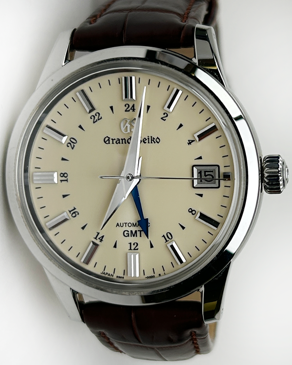 2024 Grand Seiko Elegance GMT 39.5MM Ivory Dial Leather Strap (SBGM221G)