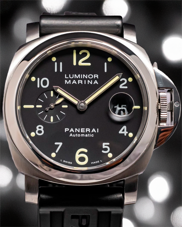 Panerai Luminor Marina 44MM Black Dial Rubber Strap (PAM00164)