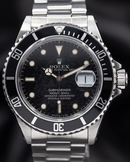 1989 Rolex Submariner Date 40MM Black Dial Oyster Bracelet (16610)