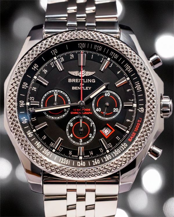 Breitling Bentley Barnato 49MM Black Dial Steel Bracelet (A25368)