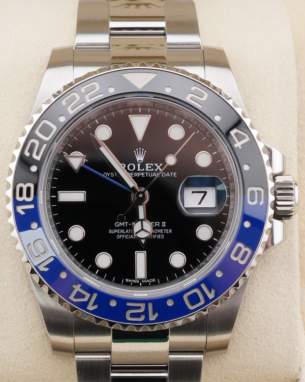 2018 Rolex GMT-Master II "Batman" 40MM Black Dial Oyster Bracelet (116710BLNR)
