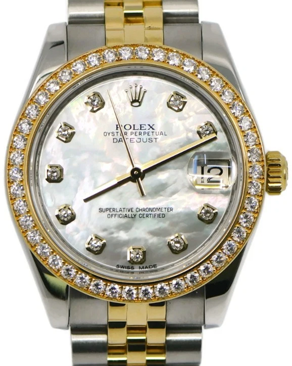 2014 Rolex Datejust 31MM Mother of Pearl Dial Two-Tone Jubilee Bracelet (178383)