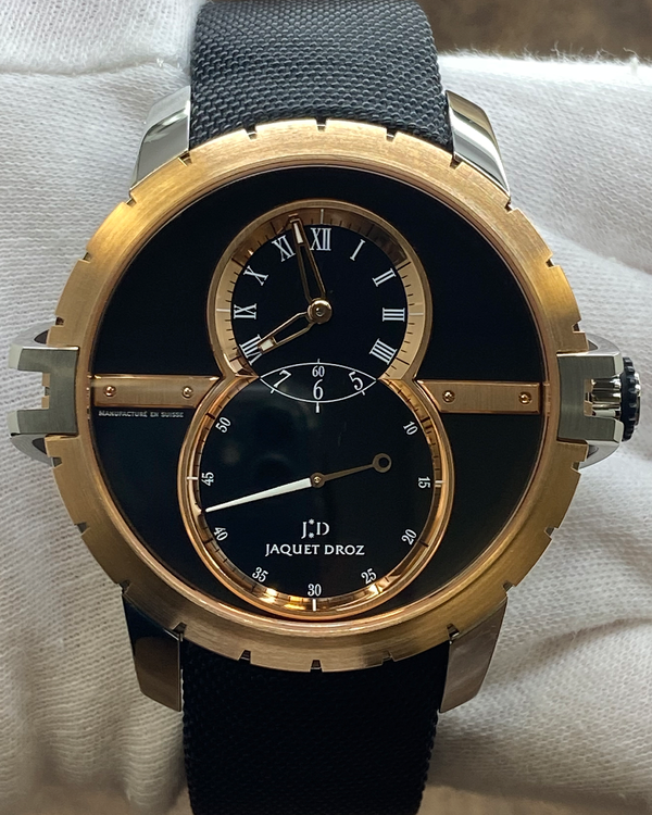Jaquet Droz Grande Seconde SW 45MM Black Dial Textile Strap (J029037541)