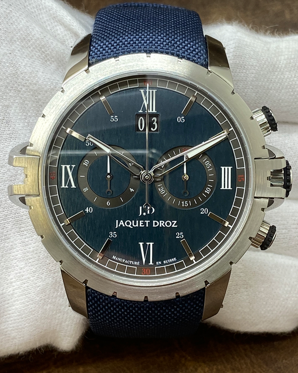2023 Jaquet Droz Grande Seconde SW 45MM Blue Dial Textile Strap (J029530540)