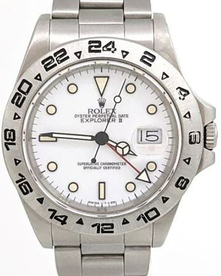 Rolex Explorer II 40MM White Dial Oyster Bracelet (16550)
