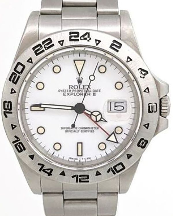 Rolex Explorer II 40MM White Dial Oyster Bracelet (16550)