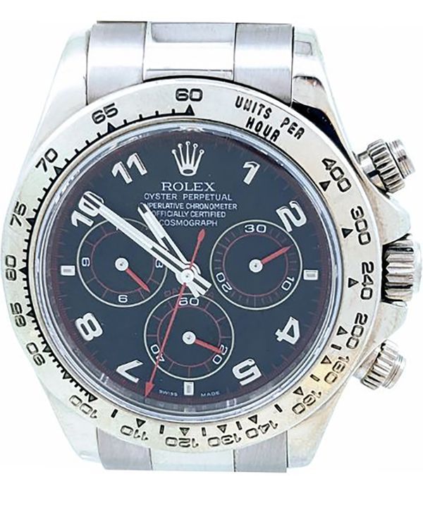 Rolex Cosmograph Daytona 40MM Black Dial White Gold Oyster Bracelet (116509)