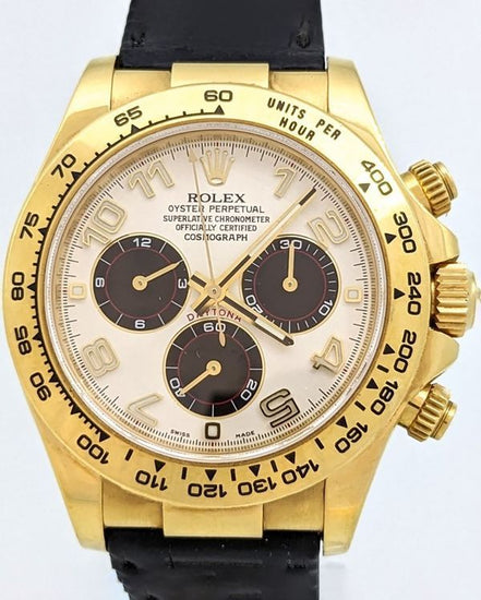 Rolex Cosmograph Daytona 40MM White Dial Leather Strap (116518)