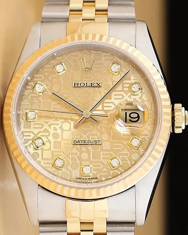 Rolex Datejust 36MM Champagne "Jubilee" Dial Two-Tone Jubilee Bracelet (16233)