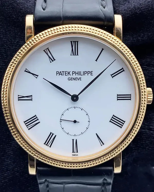 2006 Patek Philippe Calatrava 36MM White Dial Leather Strap (5119R-001)