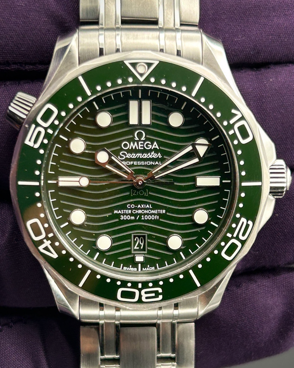 2022 Omega Seamaster Diver 300M 42MM Green Dial Steel Bracelet (210.30.42.20.10.001)