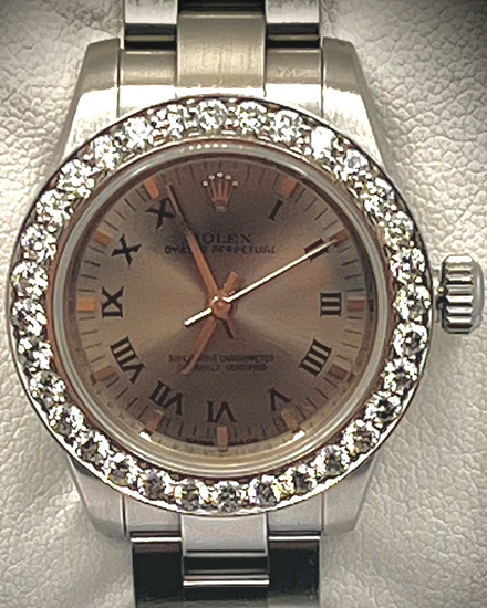 Rolex Oyster Perpetual Lady 26MM Aftermarket Silver Dial Oyster Bracelet (176200)