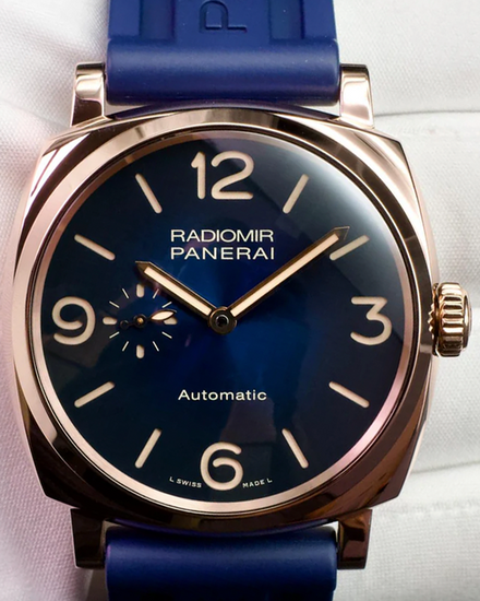 2018 Panerai Radiomir 1940 3 Days L.E. 45MM Blue Dial Rubber Strap (PAM00934)