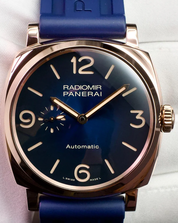2018 Panerai Radiomir 1940 3 Days L.E. 45MM Blue Dial Rubber Strap (PAM00934)