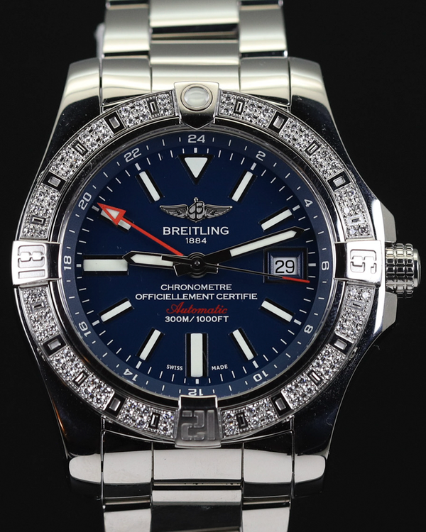 2017 Breitling Avenger II GMT 43MM Blue Dial Steel Bracelet (A3239053/C872)