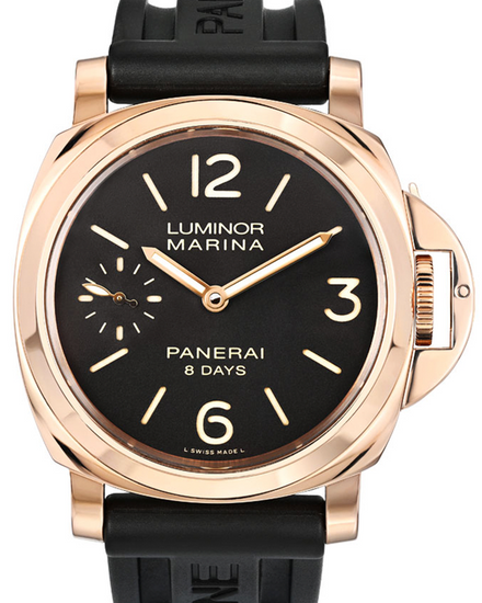 2015 Panerai Luminor Marina 8 Days L.E. 44MM Brown Dial Rubber Strap (PAM00511)
