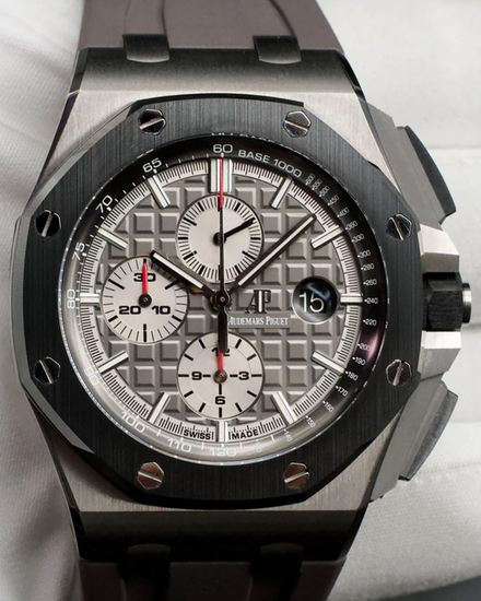 2020 Audemars Piguet Royal Oak Offshore Chronograph 44MM Grey Dial Rubber Strap (26400IO.OO.A004CA.01)