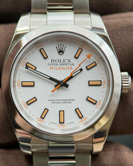 2018 Rolex Milgauss 40MM White Dial Oyster Bracelet (116400)