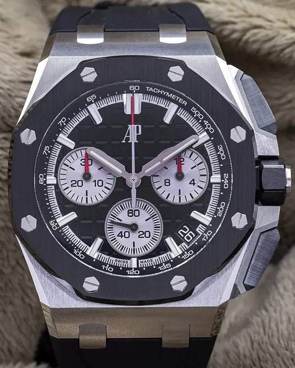 2021 Audemars Piguet Royal Oak Offshore Chronograph 43MM Black Dial Rubber Strap (26420SO.OO.A002CA.01)