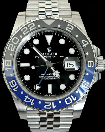 No Reserve - 2019 Rolex GMT-Master II "Batgirl" 40MM Black Dial Jubilee Bracelet (126710BLNR)