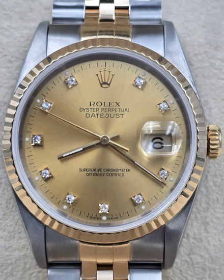 1994 Rolex Datejust 36MM Champagne Dial Two-Tone Jubilee Bracelet (16233)