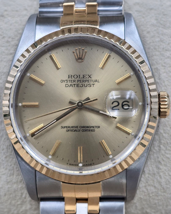 1991 Rolex Datejust 36MM Champagne Dial Two-Tone Jubilee Bracelet (16233)
