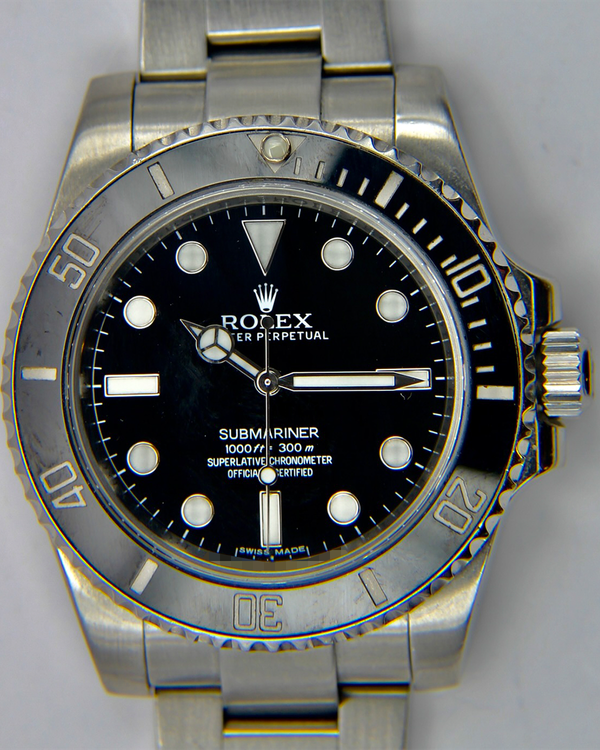 2014 Rolex Submariner No Date 40MM Black Dial Oyster Bracelet (114060)