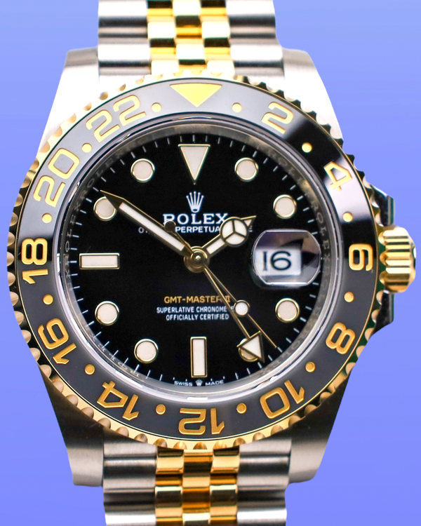 2025 Rolex GMT-Master II 40MM Black Dial Two-Tone Jubilee Bracelet (126713GRNR)