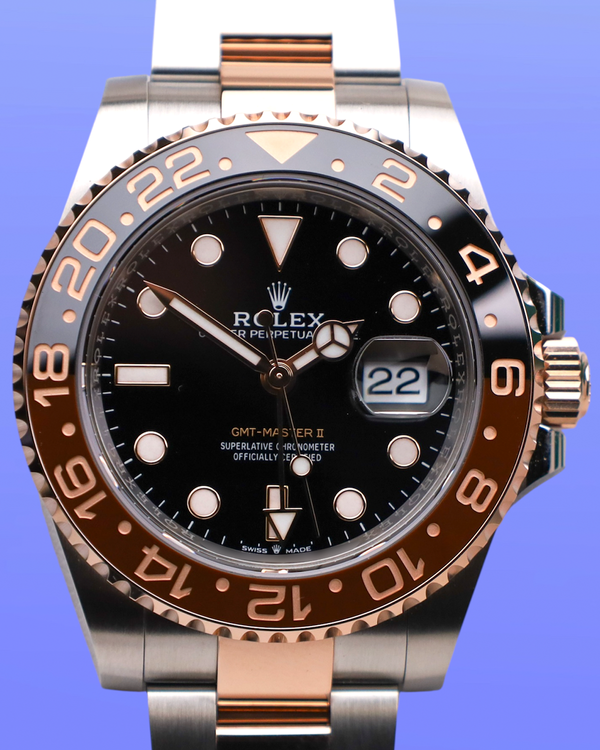 2025 Rolex GMT-Master II "Rootbeer" 40MM Black Dial Two-Tone Oyster Bracelet (126711CHNR)