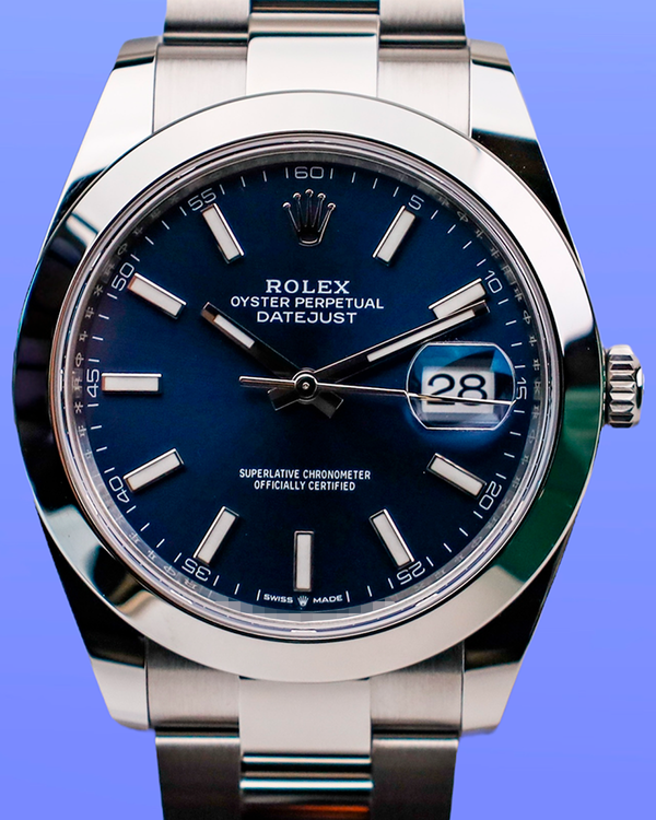 2025 Rolex Datejust 41MM Blue Dial Oyster Bracelet (126300)