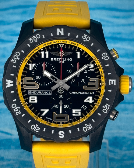 2020 Breitling Endurance Pro 44MM Quartz Black Dial Rubber Strap (X82310A41B1S1)