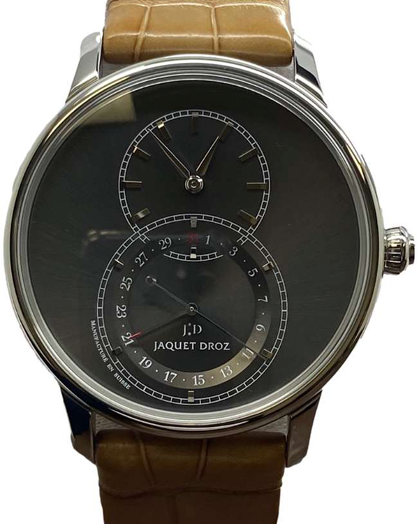 Jaquet Droz Grande Seconde Quantième 43MM Grey Dial Leather Strap (J007030248)