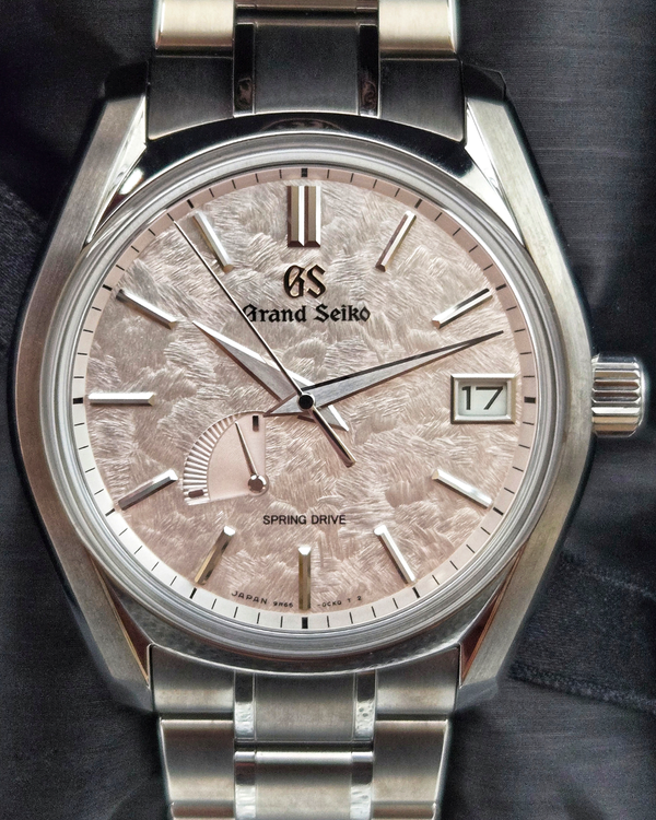2021 Grand Seiko Heritage Collection "Shunbun" 40MM Pink Dial Titanium Bracelet (SBGA413G)
