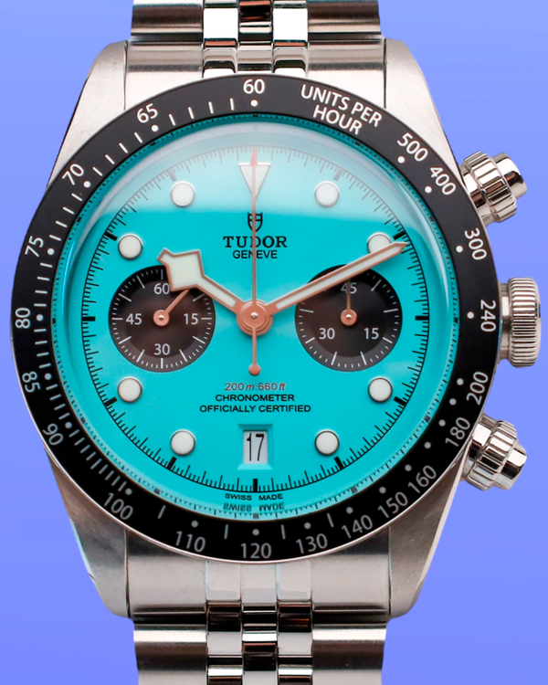 2025 Tudor Black Bay Chrono "Flamingo" 41MM Turquoise Dial Steel Bracelet (79360N)