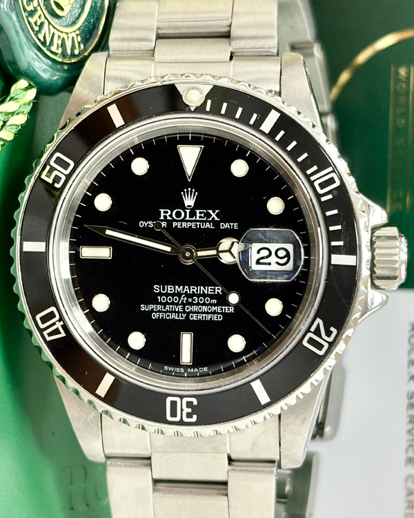1984 (8 Mill. Serial) Rolex Submariner Date 40MM Black Dial Oyster Bracelet (16800)