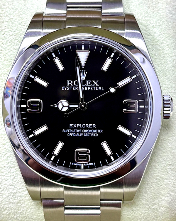 2010 (G Serial) Rolex Explorer 39MM Black Dial Oyster Bracelet (214270)