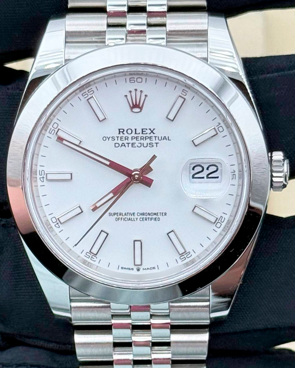 2025 Rolex Datejust 41MM White Dial Jubilee Bracelet (126300)