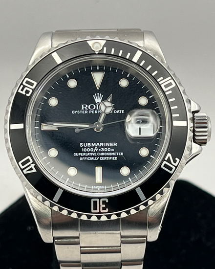 1999 Rolex Submariner Date 40MM Black "Swiss Only" Dial Oyster Bracelet (16610)